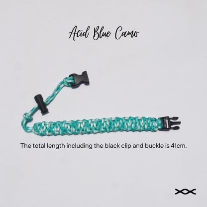 Acid Blue | TWW parachute cord strap