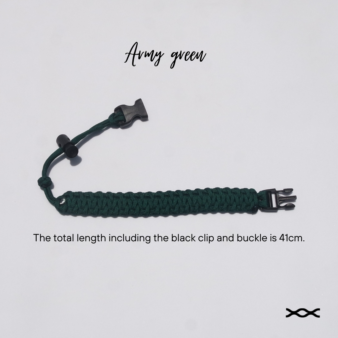 Army Green | TWW parachute cord strap