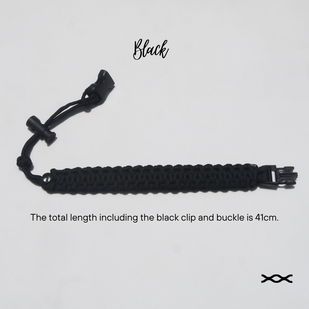 Black | TWW parachute cord strap