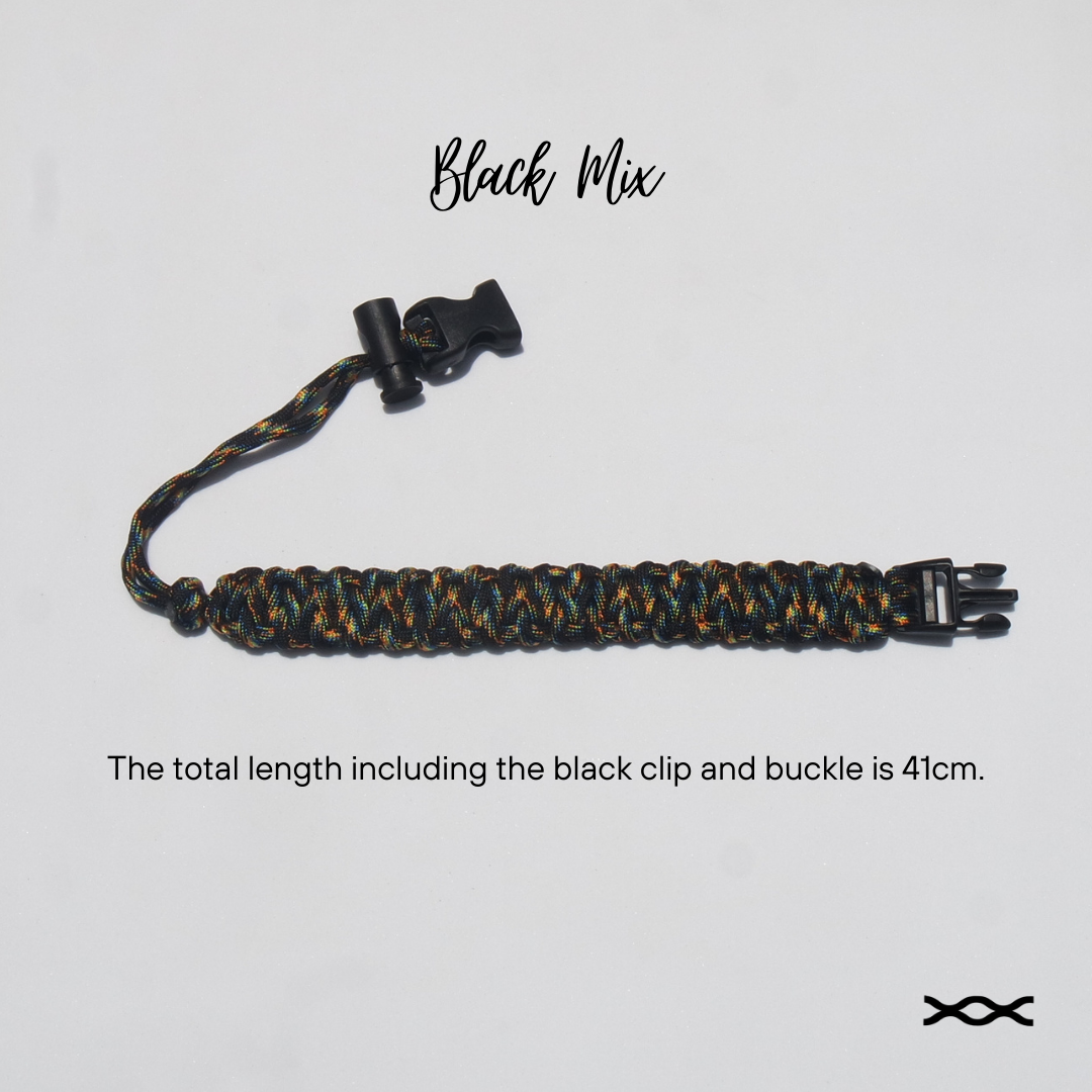 Black Mix | TWW parachute cord strap