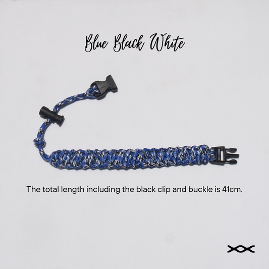 Blue Black White | TWW parachute cord strap