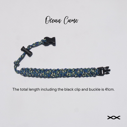 Ocean Camo | TWW parachute cord strap