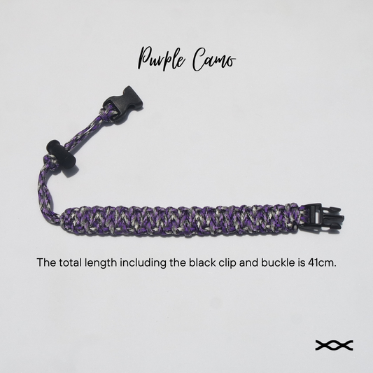 Purple Camo | TWW parachute cord strap