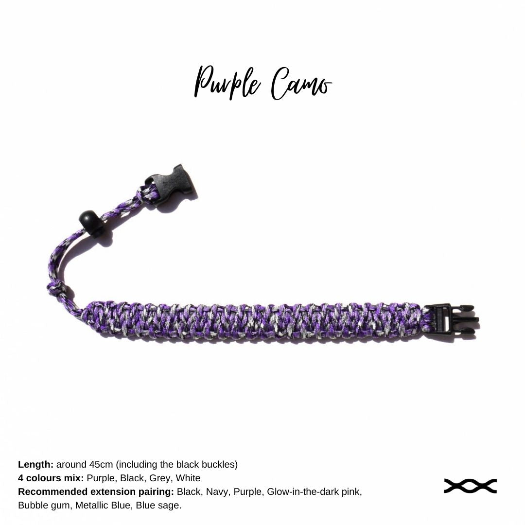 Purple Camo | TWW parachute cord strap