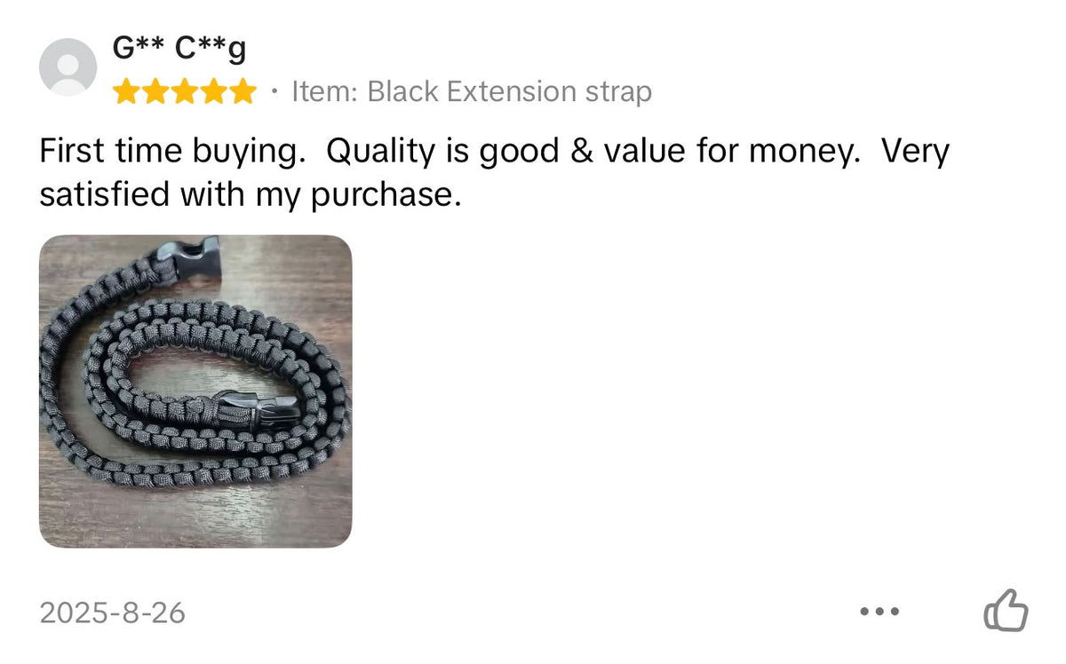 Black | TWW Regular 80cm extension strap